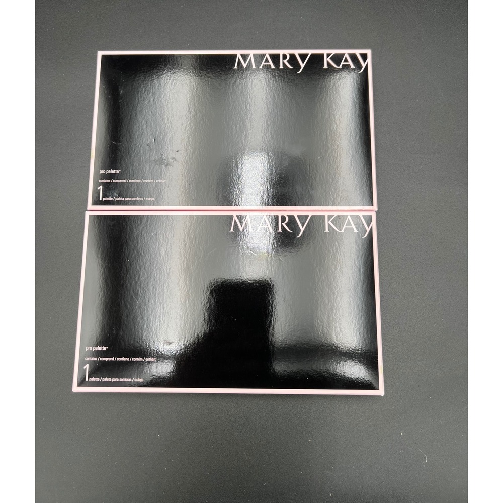 2 Mary Kay Pro Palettes Empty Magnetic Makeup Cases Black Pink Trim Customizable